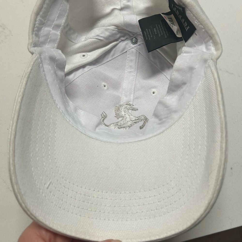 ✨Ferrari White and Silver BallCap / Hat OS - Picture 6 of 8